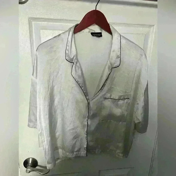 TopShop PJ top 100% Polyester size 12 - Picture 2 of 4